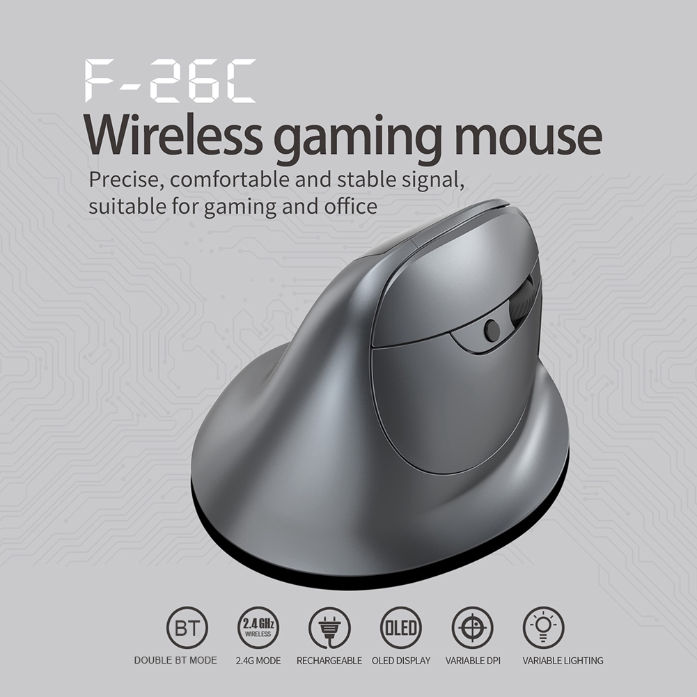 Ergonomic Mouse Vertical - AB53 Bluetooth Vertical Wireless Mouse with