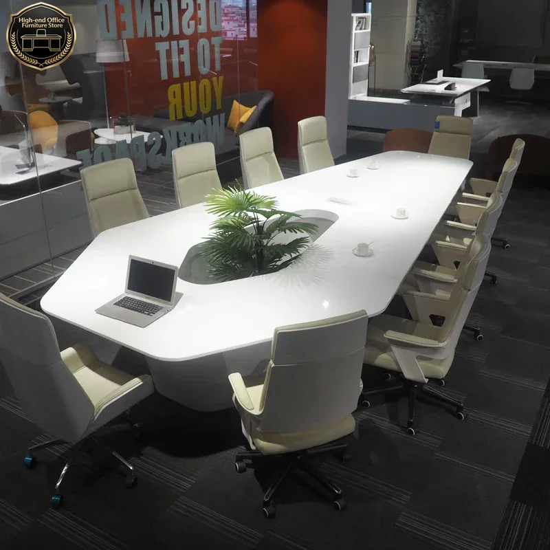 Office Tech Furniture - Modern White High Tech Smart Office