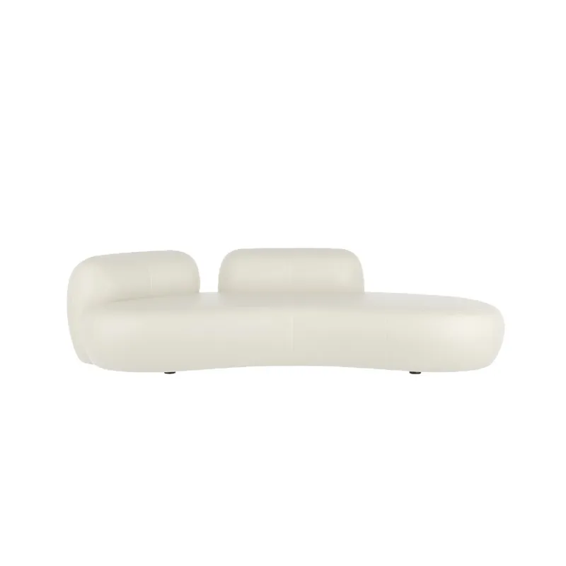 Tech Office Reception - Nordic White Tech Fabric Sofa Compact
