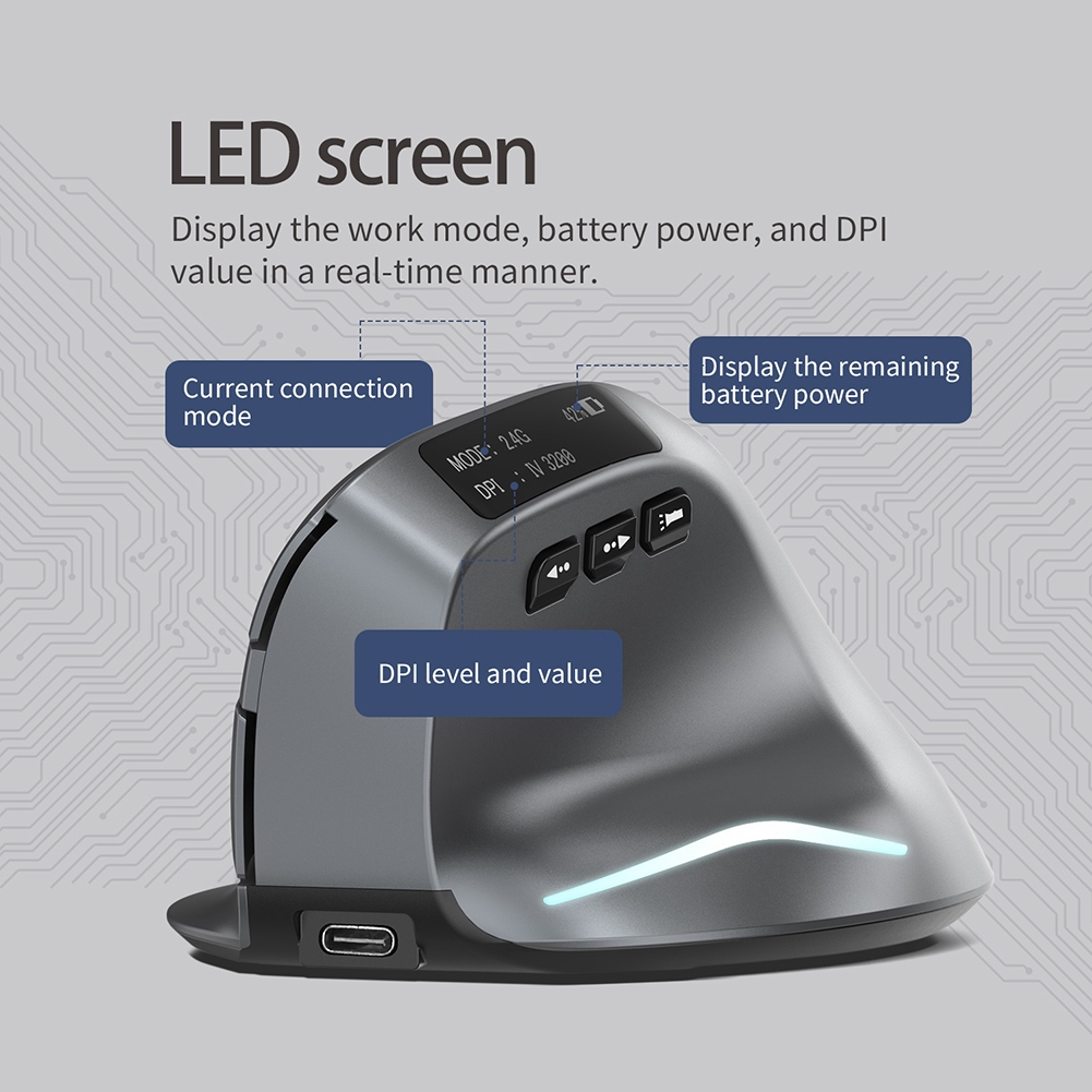 AB53 Bluetooth Vertical Wirele - đánh giá và giá Ergonomic Mouse Vertical