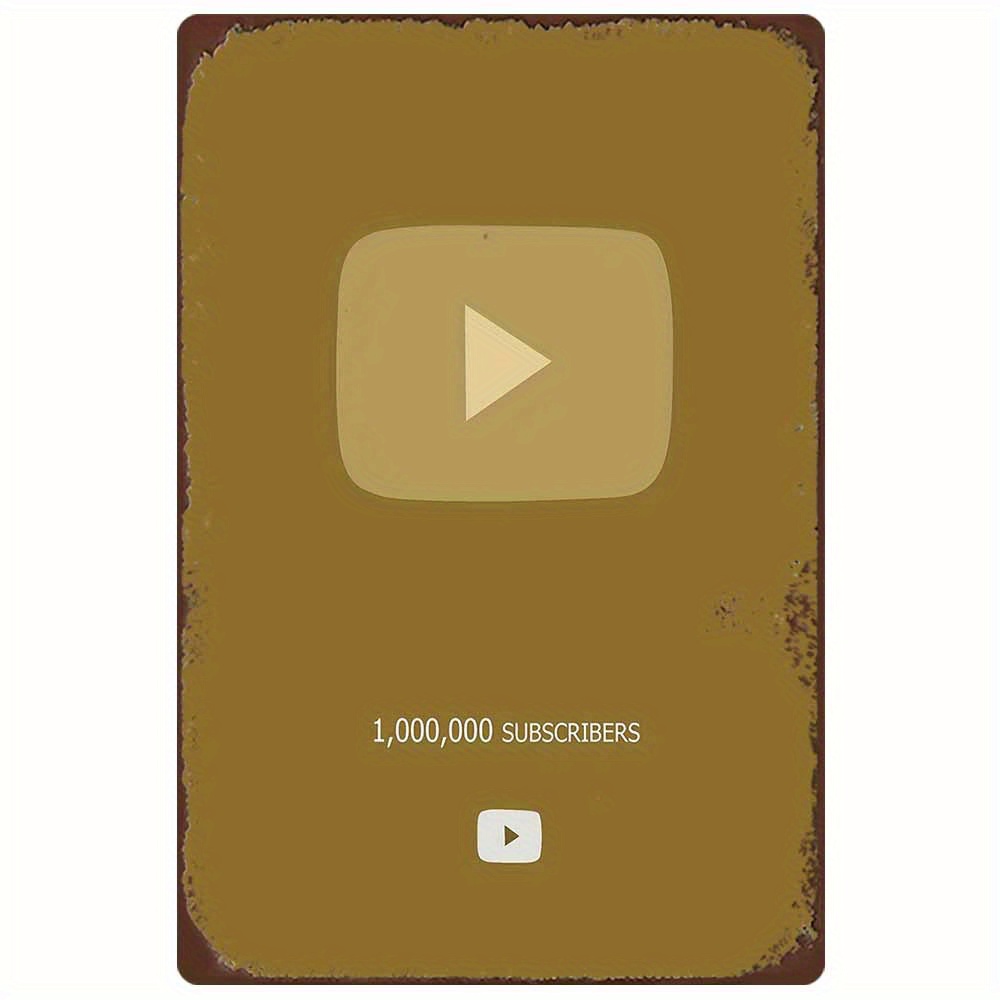 Retro Metal Sign 2D Flat YouTu - đánh giá và giá Office Youtuber
