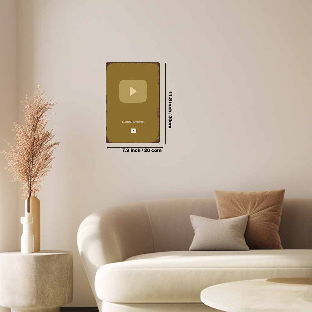 Retro Metal Sign 2D Flat YouTu - đánh giá và giá Office Youtuber