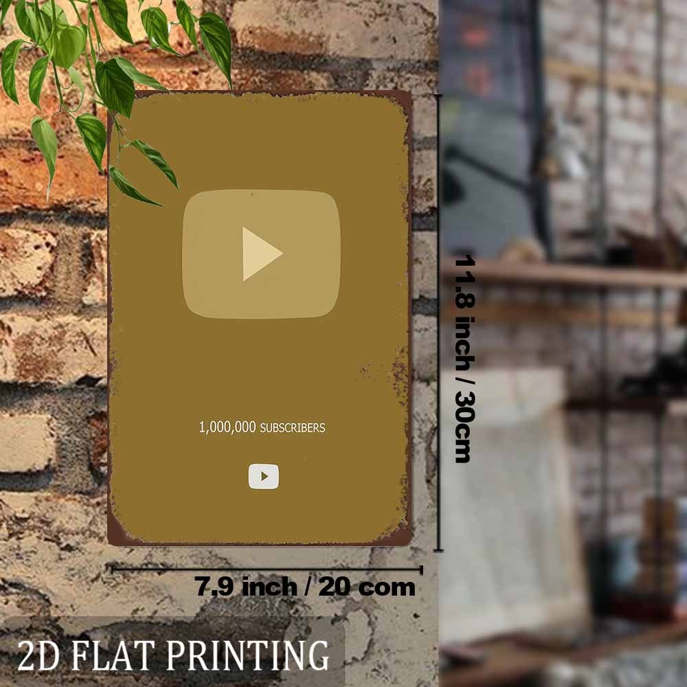 Retro Metal Sign 2D Flat YouTu - đánh giá và giá Office Youtuber