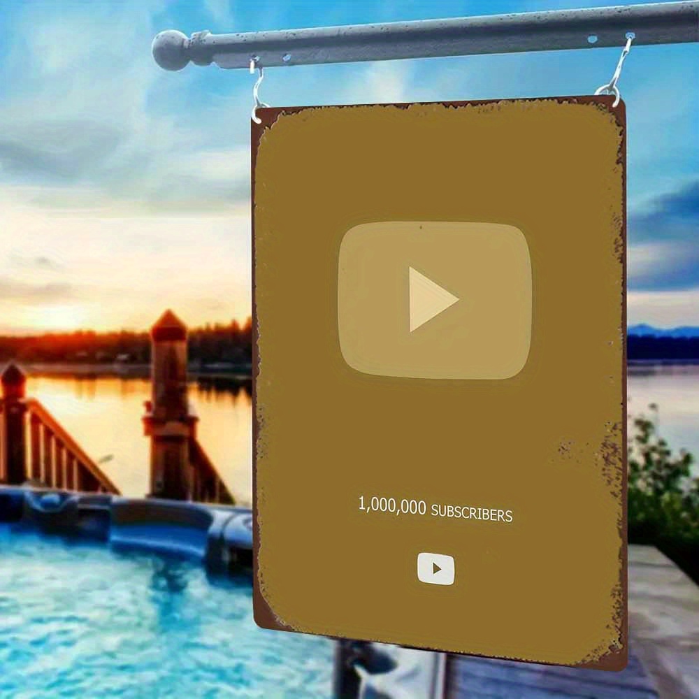 Retro Metal Sign 2D Flat YouTu - đánh giá và giá Office Youtuber