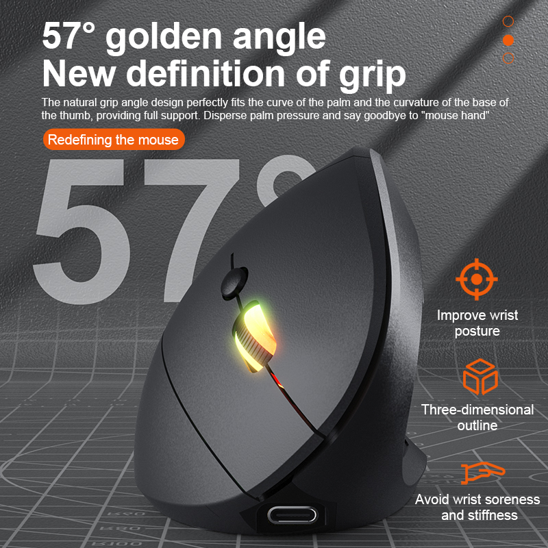 2.4GHz Bluetooth Wireless Mous - đánh giá và giá Ergonomic Mouse Vertical