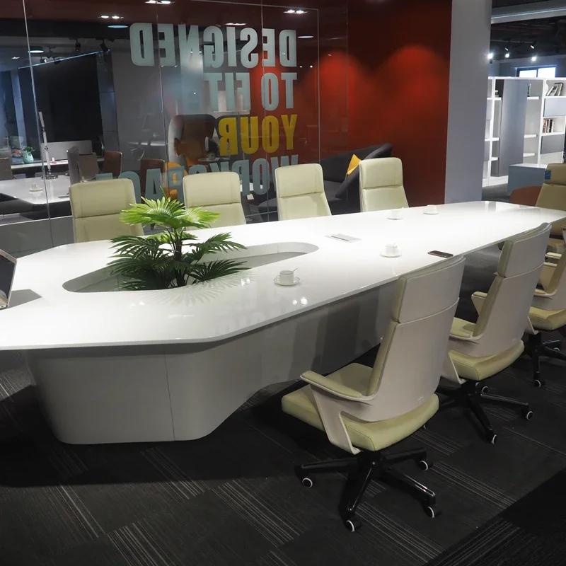 Modern White High Tech Smart O - đánh giá và giá Office Tech Furniture