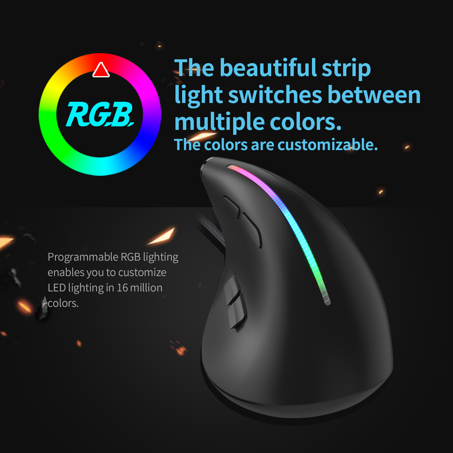JOMAA Wired Gaming Mouse RGB V - đánh giá và giá Ergonomic Mouse Vertical