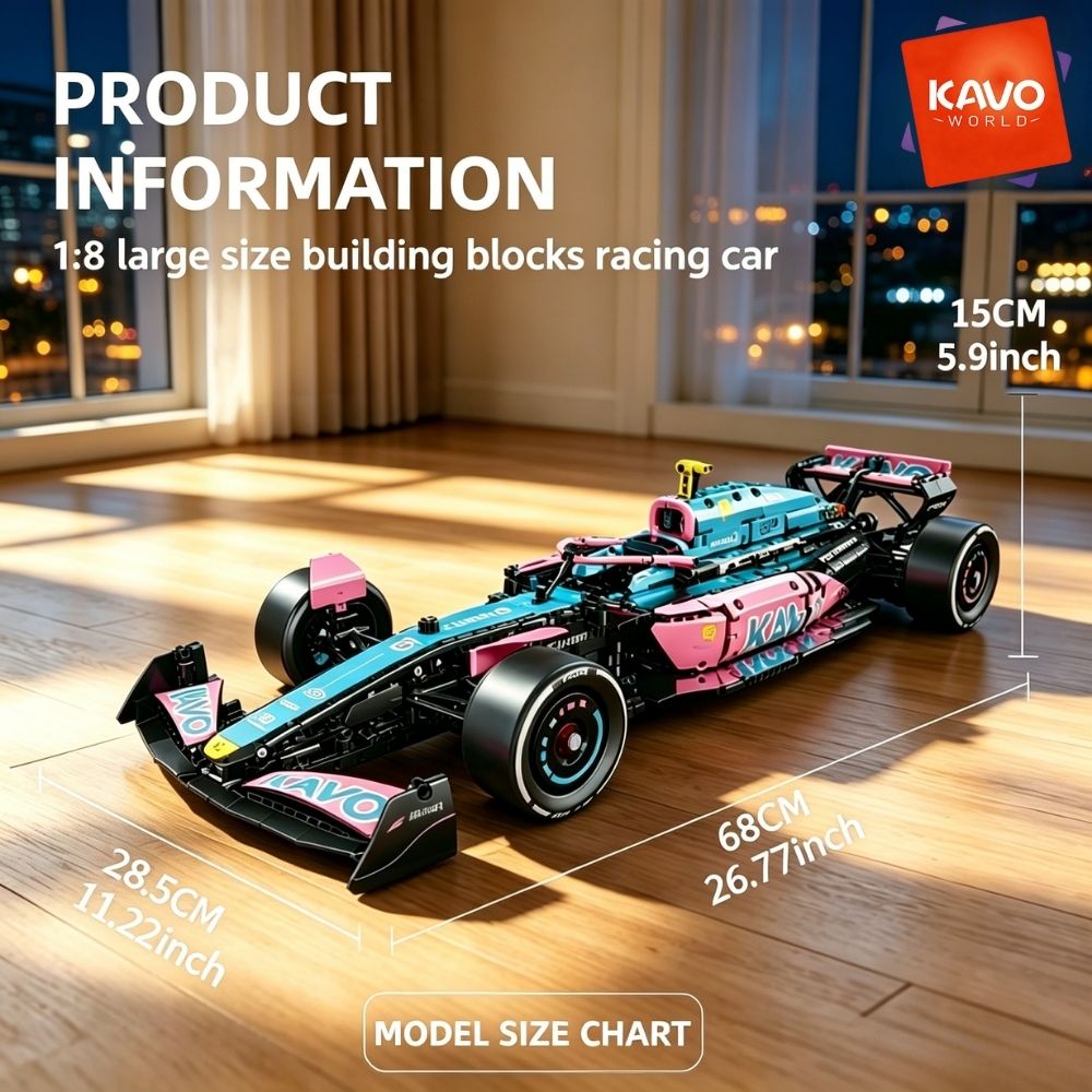 KAVOWORLD 1:8 Pink-blue Formul - đánh giá và giá Tech Office Building