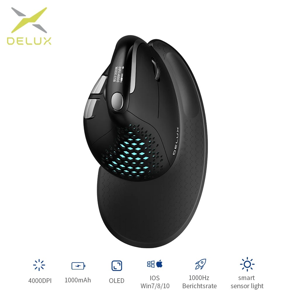 Delux M618XSD Seeker Ergonomic - đánh giá và giá Ergonomic Mouse Vertical