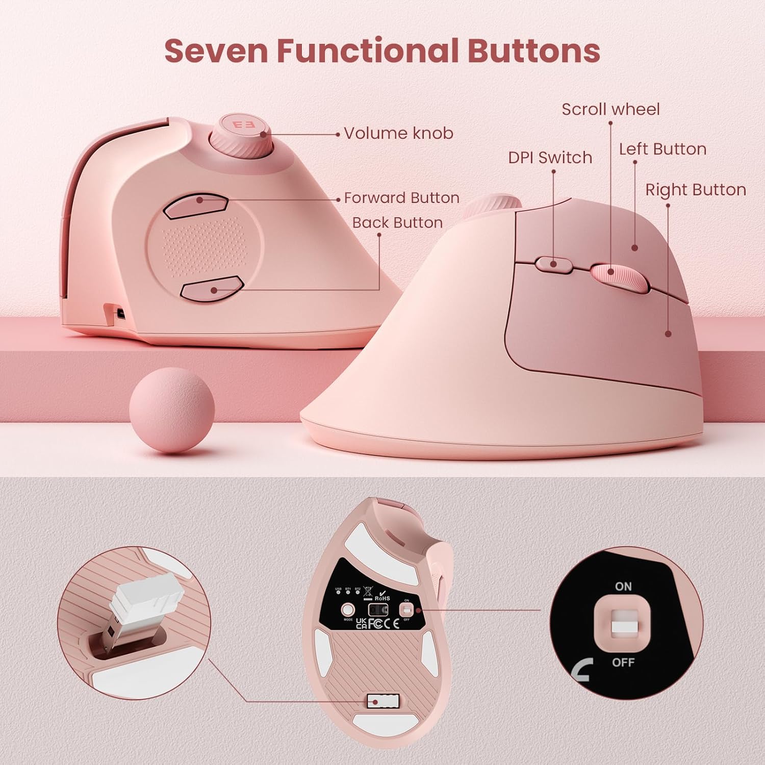 Seenda Ergonomic Bluetooth 2.4 - đánh giá và giá Ergonomic Mouse Vertical