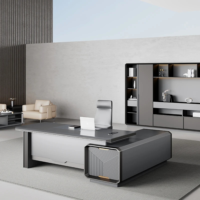 -Modern Luxury Wooden Desk Wor - đánh giá và giá Office Tech Furniture