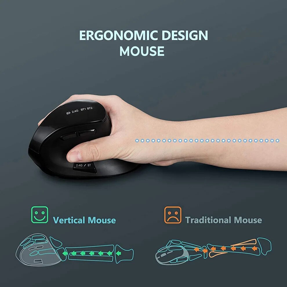 JOMAA 2.4G Wireless Mouse Rech - đánh giá và giá Ergonomic Mouse Vertical