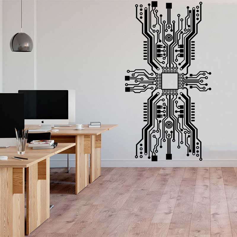 Circuit Board Chip Wall Sticke - đánh giá và giá Office Tech Furniture